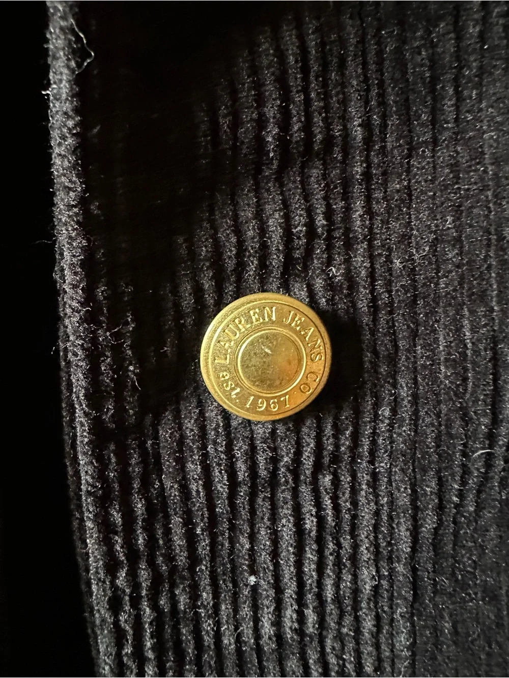 Lauren Ralph Lauren Black Corduroy Jacket
